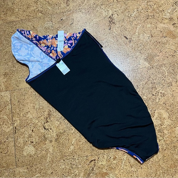 J Crew Ruched One Shoulder One Piece Floral Block Print Swimsuit NWT Sz 0 - Picture 14 of 16